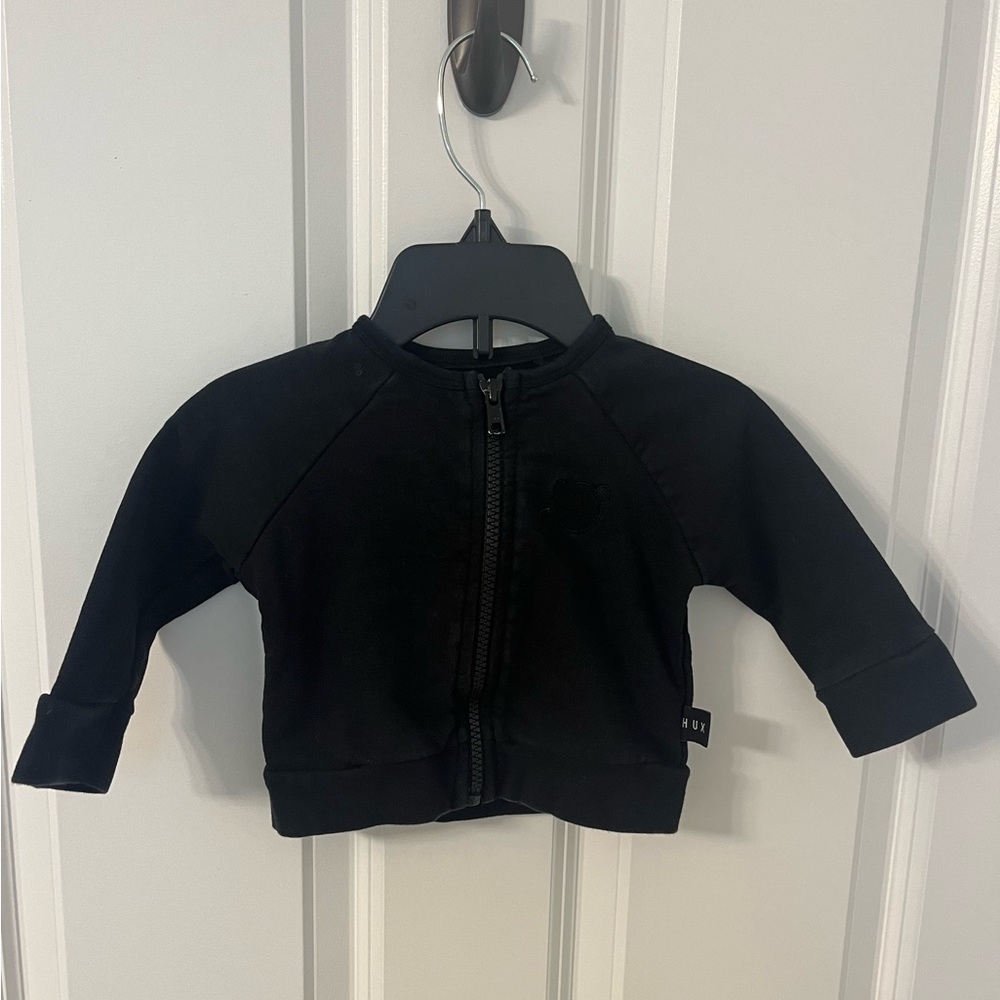 Huxbaby Zip Front Hux Bear Sweater